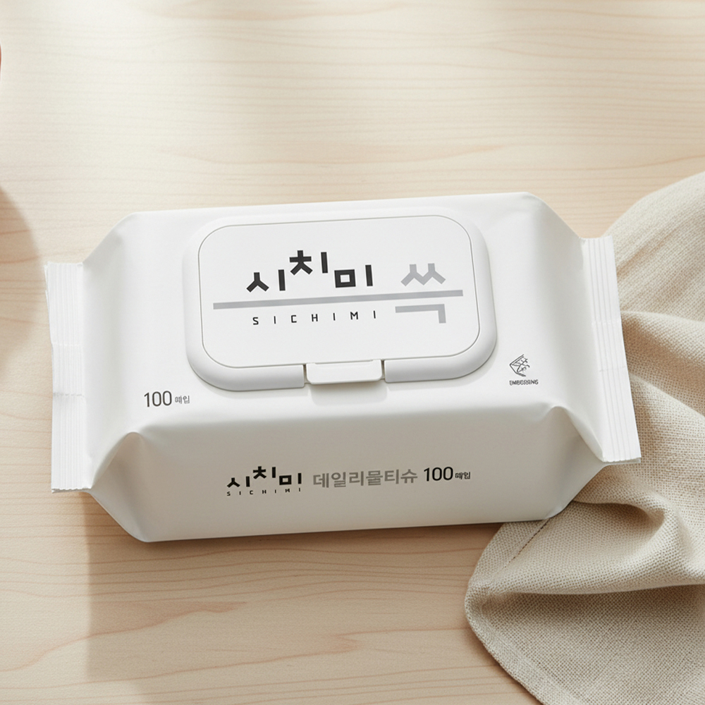 시치미 쓱 데일리 물티슈 캡형, 100매, 10팩 | 토스쇼핑